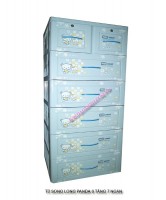 Tủ nhựa Song Long Panda 6 tầng 7 ngăn (xanh dương, hình gấu)