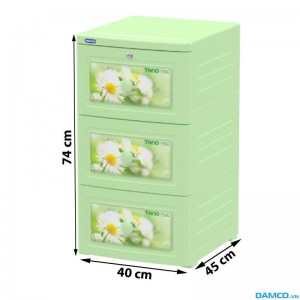 Tủ nhựa Duy Tân Tano 3 tầng (màu xanh lá)