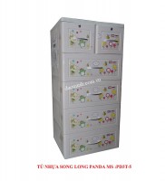 Tủ nhựa Song Long Panda 5 tầng - trắng