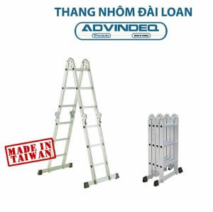Thang nhôm Đài Loan gấp đa năng 4 đoạn khóa tự động Advindeq T6-125