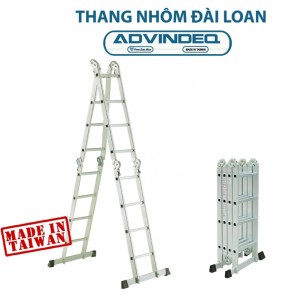 Thang nhôm Đài Loan gấp đa năng 4 đoạn khóa tự động Advindeq T6-165