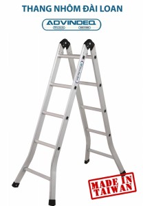 Thang nhôm Đài Loan gấp đa năng 2 đoạn khóa tự động Advindeq B2-105