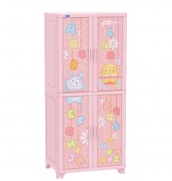 Tủ nhựa Duy Tân Wing-4C - Hồng (Chữ Cái)