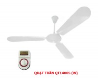 Quạt trần điện cơ Vinawind QT1400-S (75W, hộp số, cánh sắt, màu trắng)