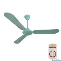 Quạt trần Điện cơ 91 Bộ Quốc Phòng QT1400N (77W, Hộp số, cánh nhôm, màu xanh)
