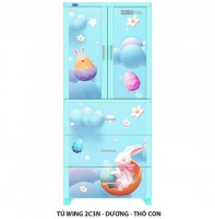 Tủ nhựa Duy Tân Wing-2C-3N - Xanh Dương
