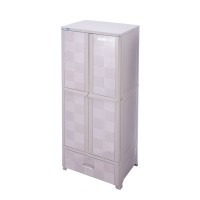 Tủ nhựa Duy Tân Wing L1N - Màu Xám (Sọc Vuông)