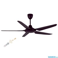 Quạt trần Asia 5 cánh QT05-N-01 (màu nâu cafe), sải cánh 135cm, điều khiển từ xa