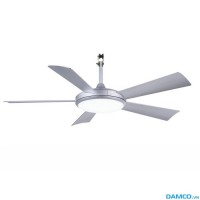 Quạt trần 5 cánh Asia QT01-B-01 (màu bạc, điều khiển từ xa, có đèn, động cơ DC 38W)