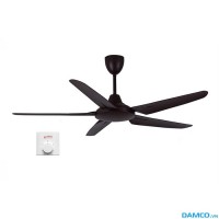 Quạt trần Asia QT05HS-N-01 màu nâu cafe, sải cánh 135cm, công suất 80W, hộp số